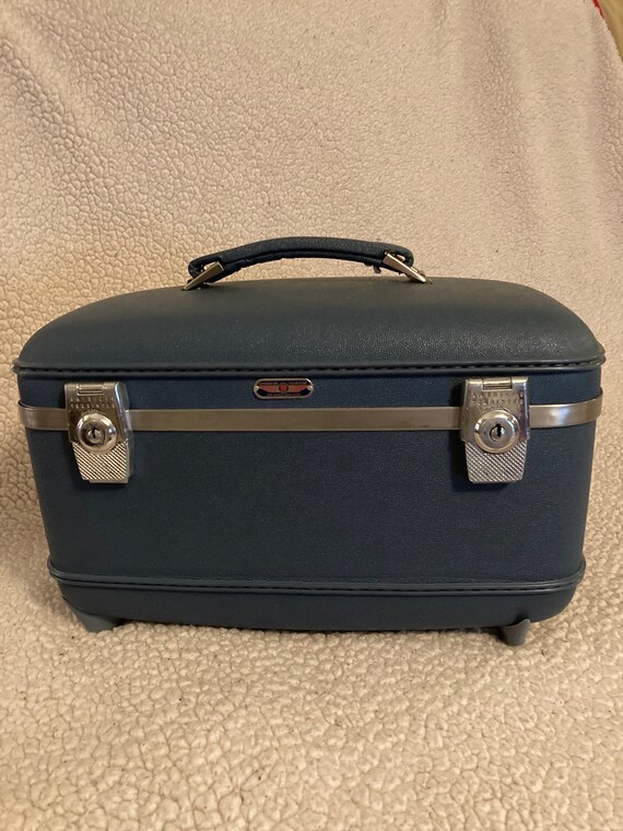 Vintage blue train case - Gem