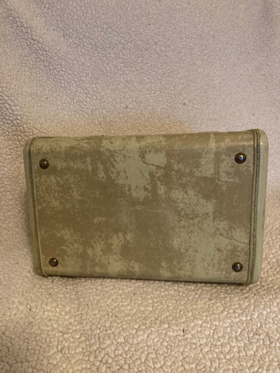 Vintage Samsonite Marbled Tan Train Case Gem