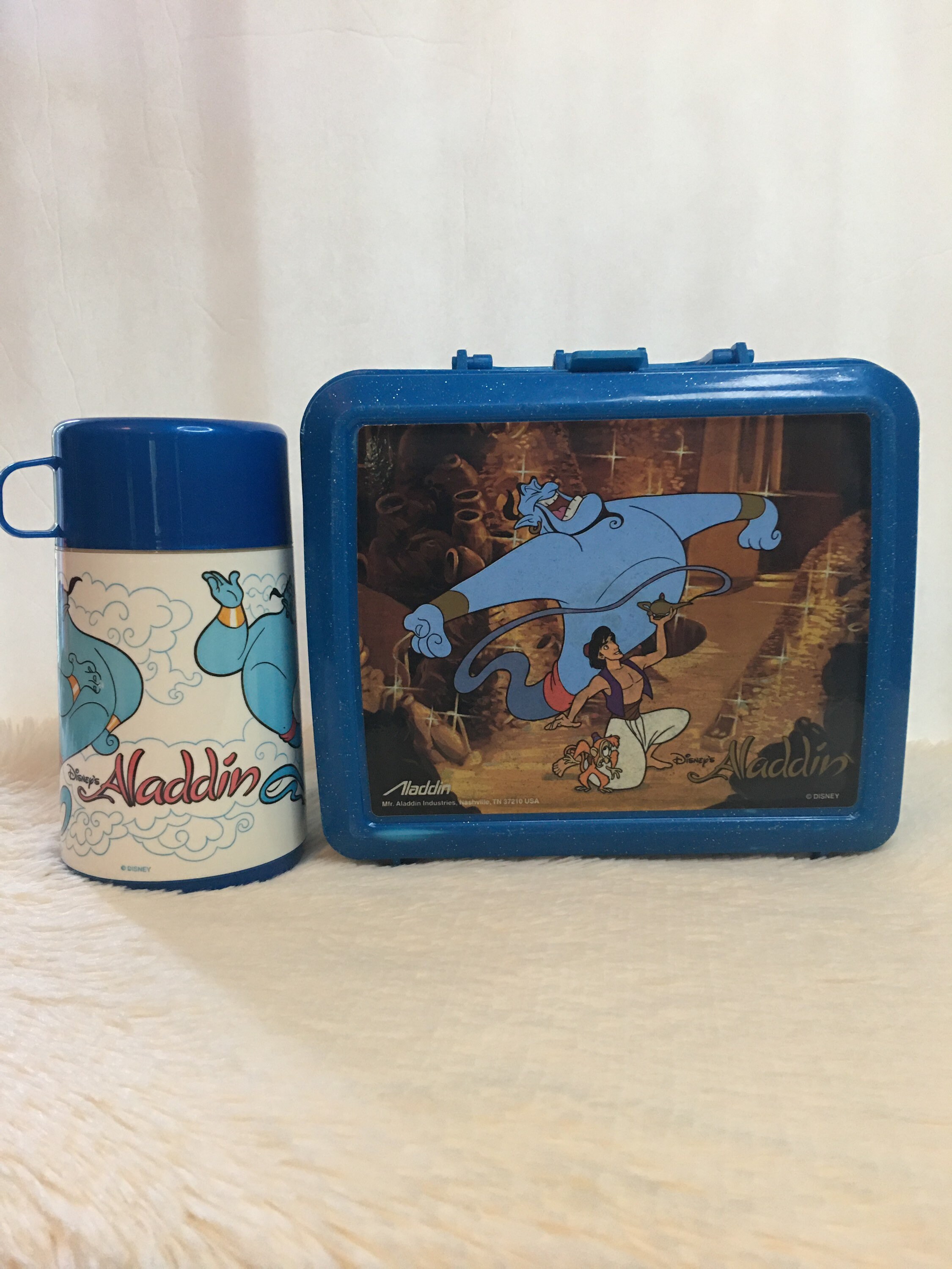 1992 Disneys Aladdin Lunch Box with Thermos Etsy