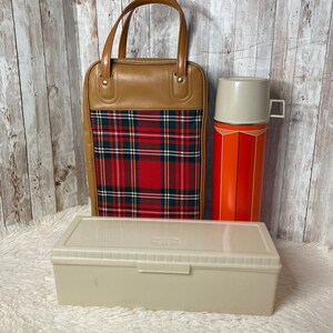 Avon red plaid thermos canister collectible for Sale in Eatonville