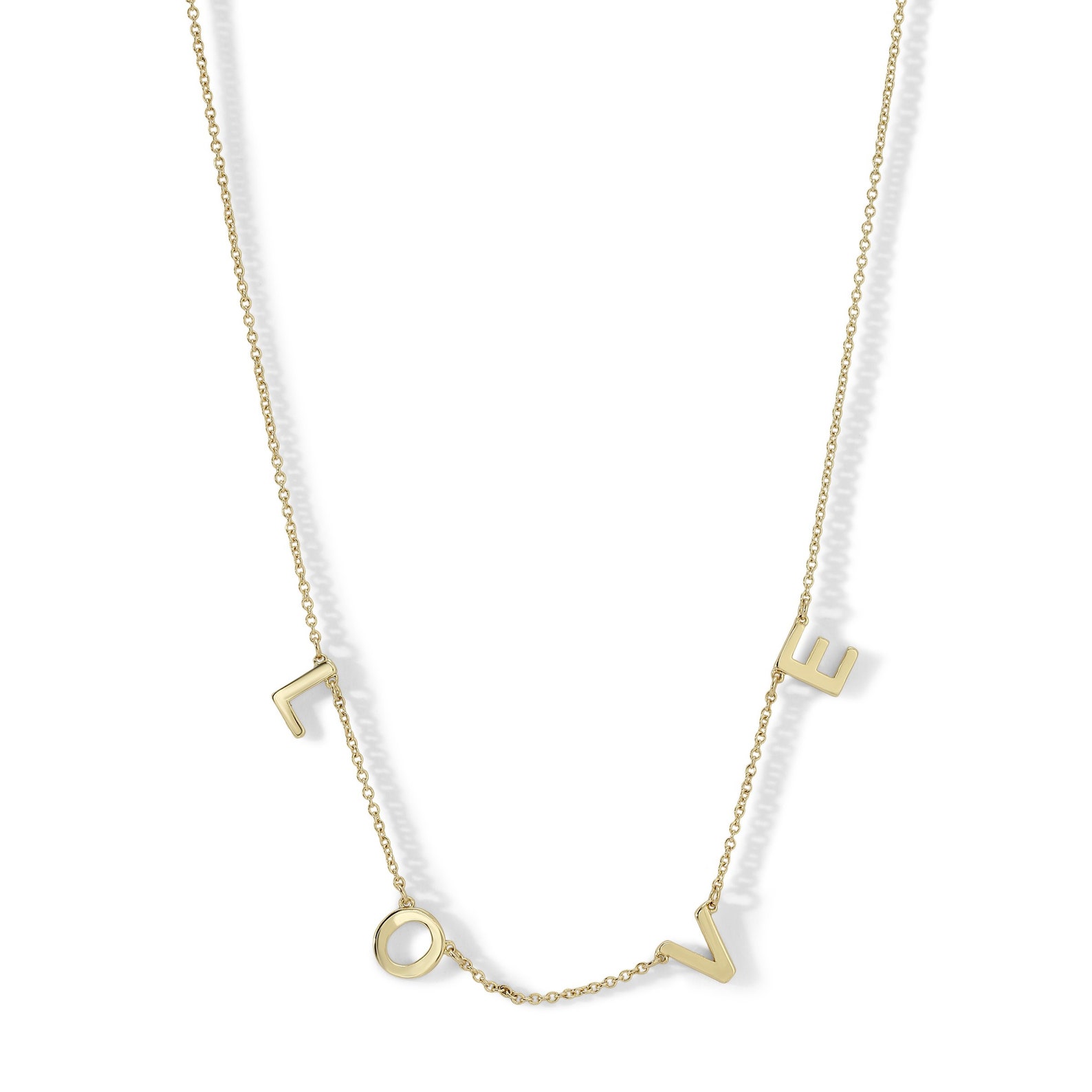 Love Chain 18K Gold Spaced Initial Necklace Personalised - Etsy UK
