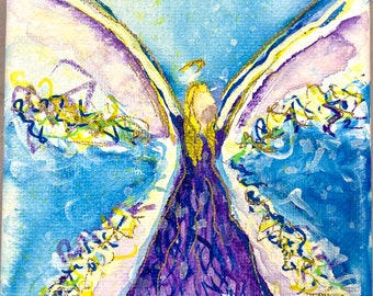 Small Angel on Canvas Painting