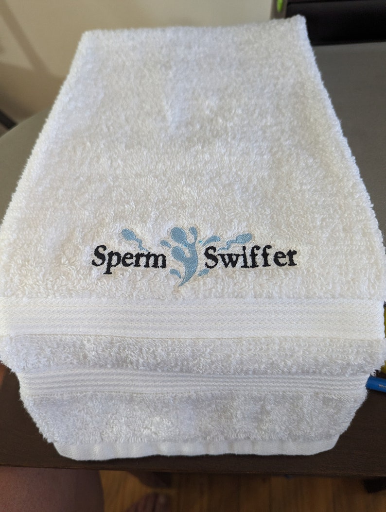 Sperm Swiffer Hand Towel/wash Cloth, Adult Humor, Gag Gifts for Men