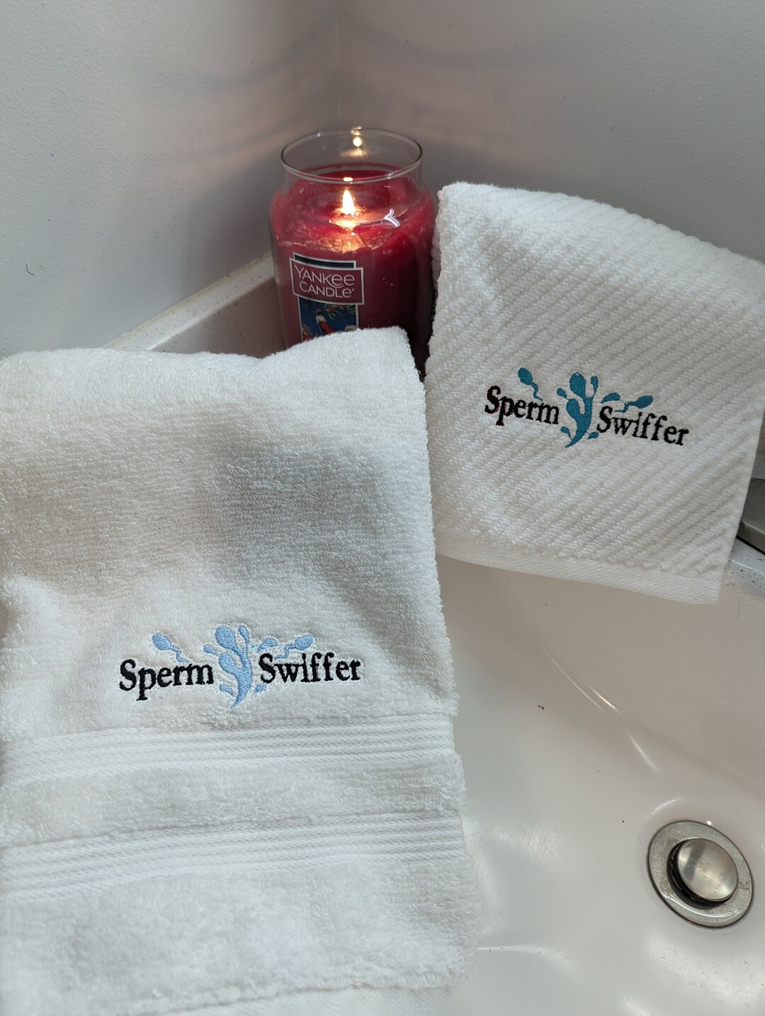 Sperm Swiffer Hand Towel/wash Cloth, Adult Humor, Gag Gifts for Men