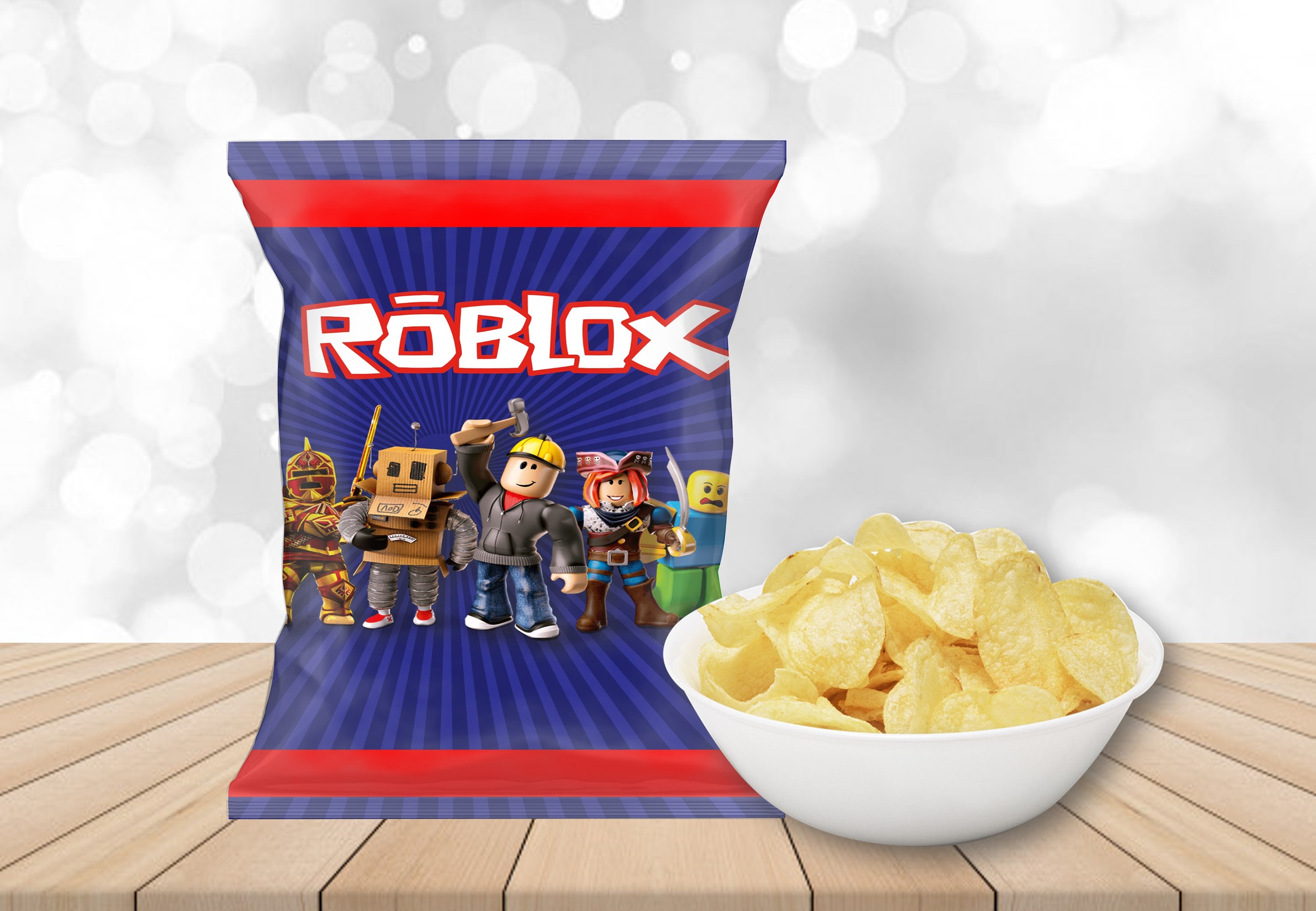 Instant Download chip bag roblox Printable Chip robloc Etsy