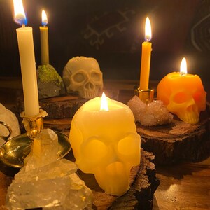 Pure Beeswax Chime Candles Gorgeous Homemade Witch/Pagan/Wiccan Candles for Manifestation, Ritual and Spell Casting image 4