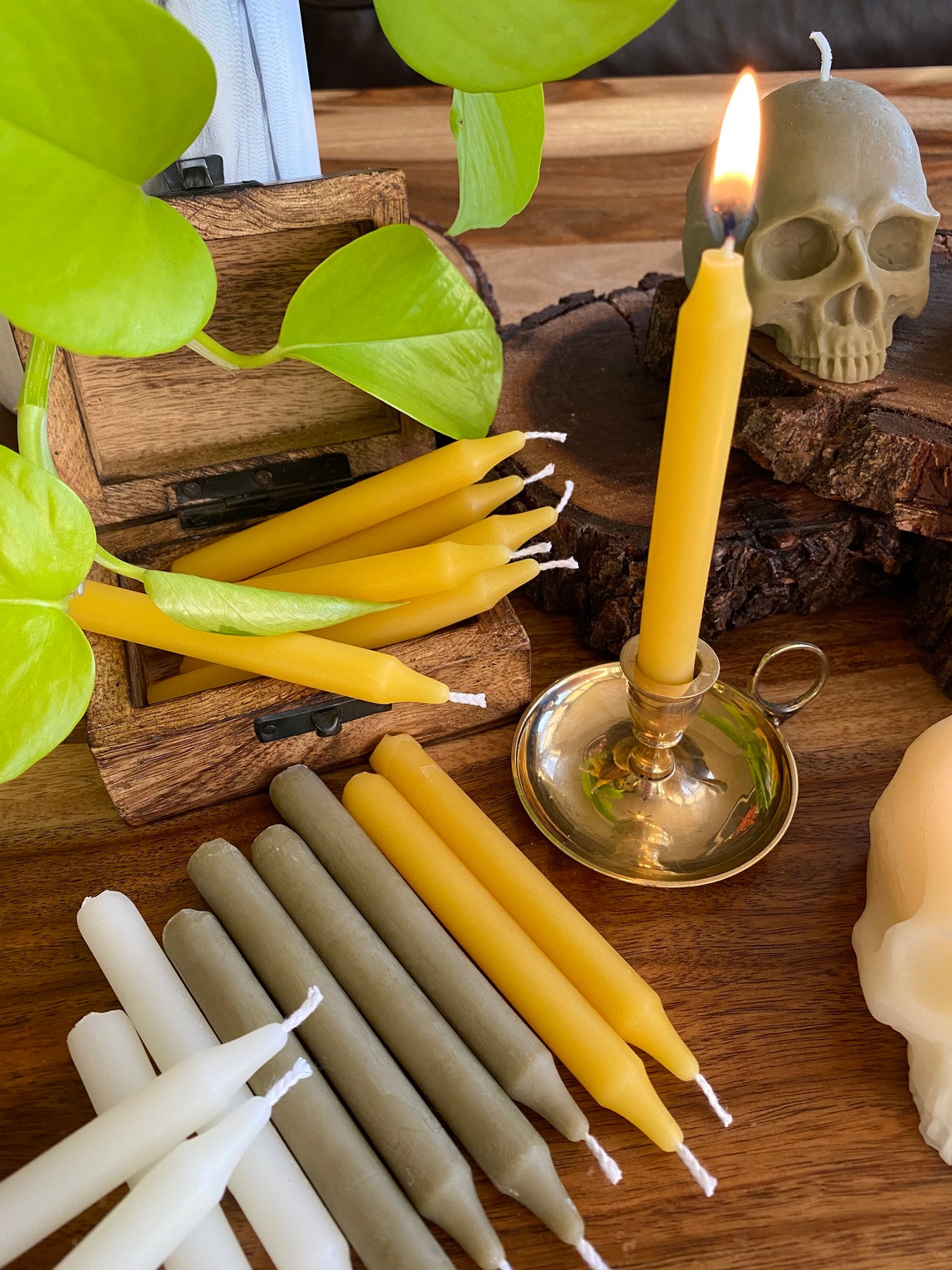 100 Pure Beeswax Chime Candles Bayberry Ritual Candles Etsy