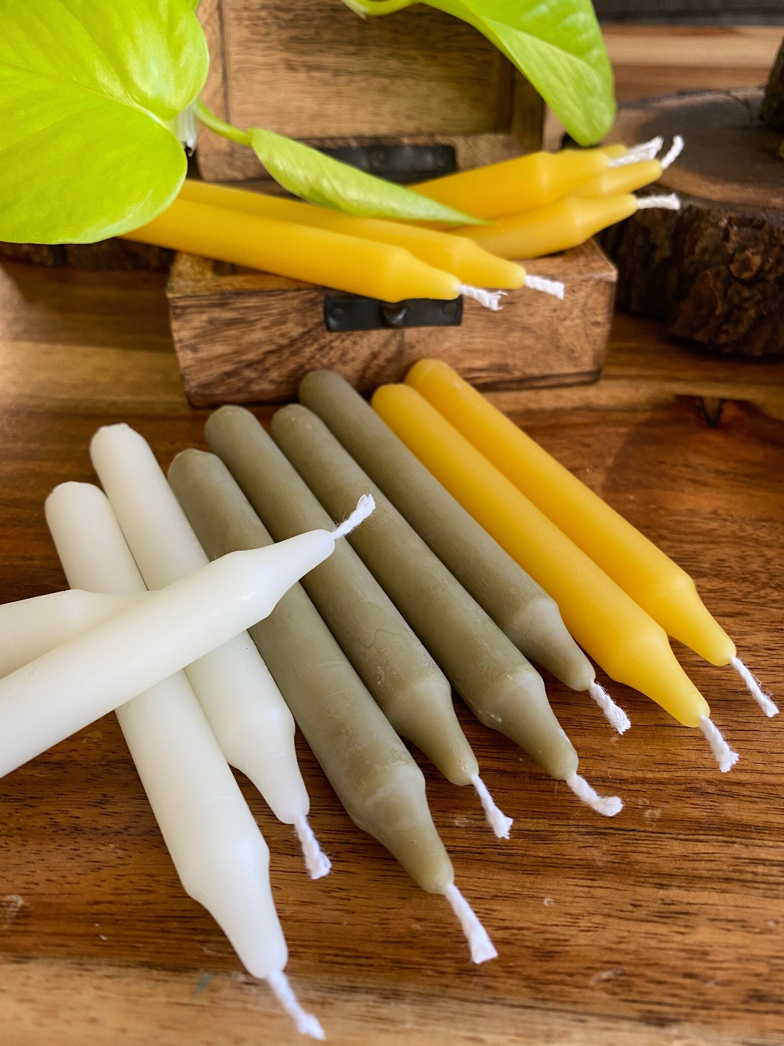 100 Pure Beeswax Chime Candles Bayberry Ritual Candles Etsy