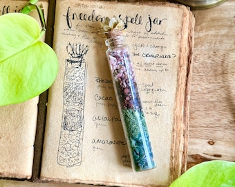 Freedom Spell Jar | Addiction Spell | Empowerment Charm | Spell Bottle | Spell Vial | Witchy Gifts | Recovery Gift | Detox Gift