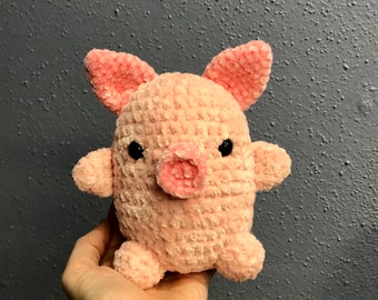 Small handmade amigurumi pig