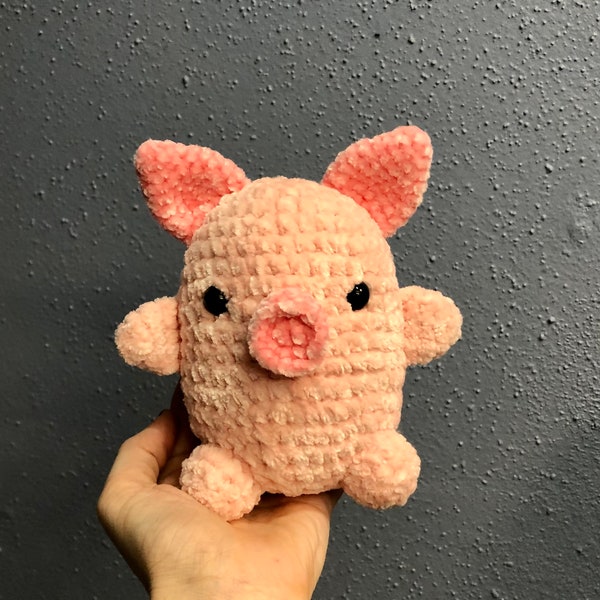 Small handmade amigurumi pig