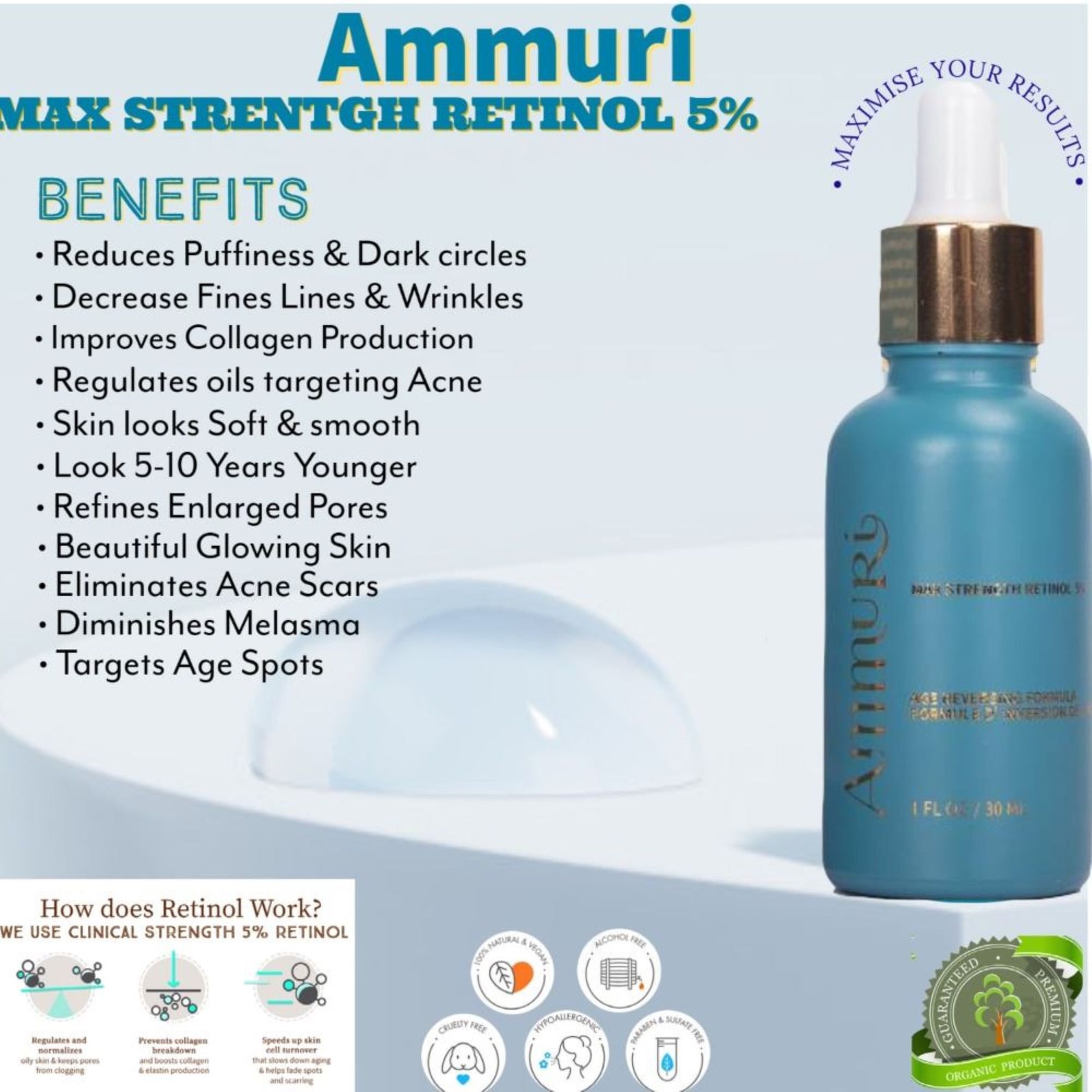 RETINOL PLUS 5 Maximum Strength & High Dose Retinoid Serum Etsy