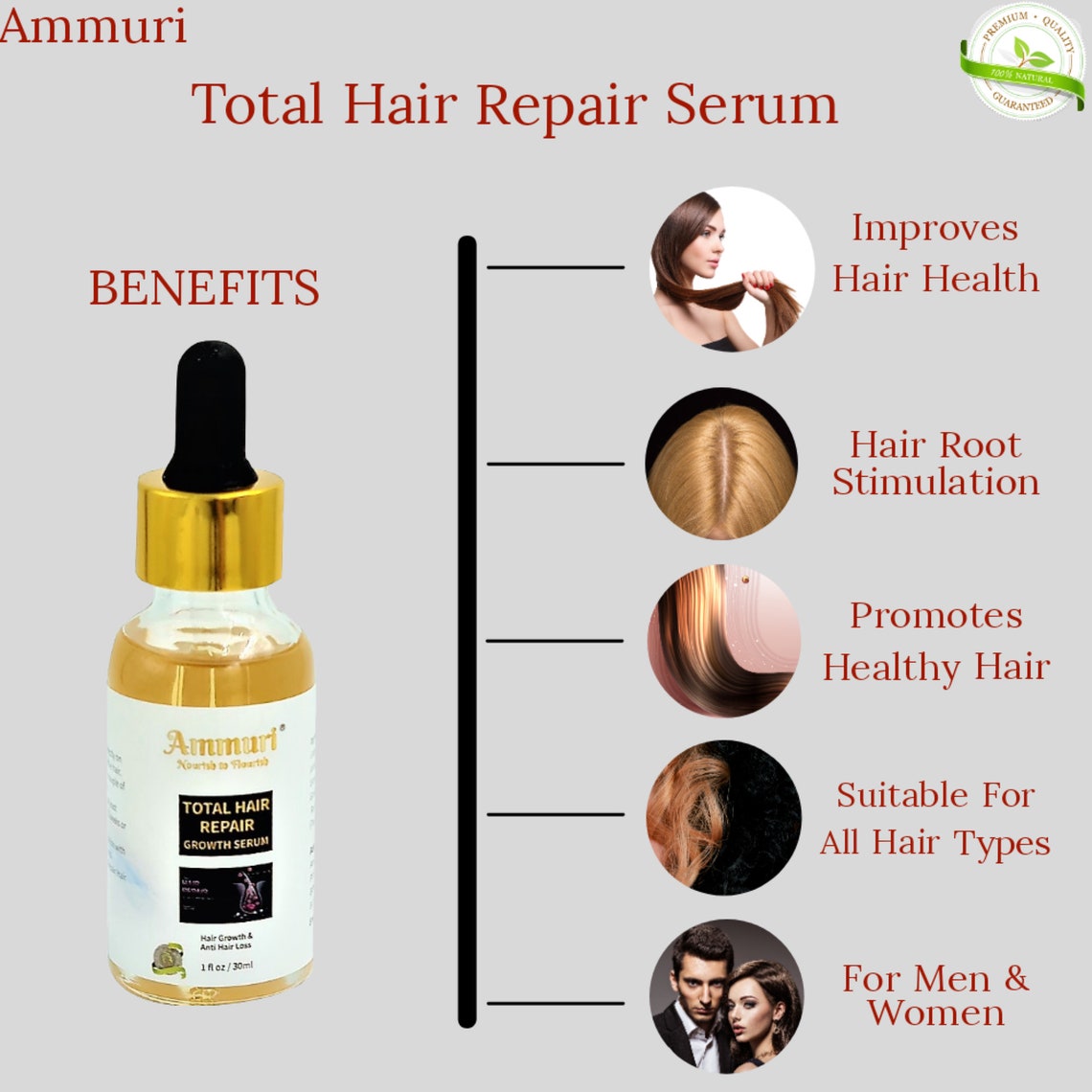 Ammuri Anti Hair Loss Hair Serum for Hair Thinning Balding Etsy