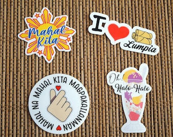 Filipino Sticker Pack | Mahal Kita | I love lumpia | Mahal na mahal kita magpagkailanman | Oh, halo-halo