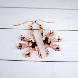 Filipino Half Sun Drop Earrings - Rose Gold - Pinay Pride