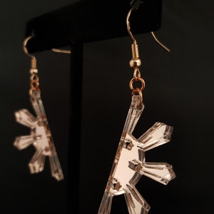 Filipino Half Sun Drop Earrings Rose Gold Pinay Pride image 3