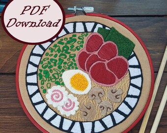 Patrón de bordado de ramen Descargar PDF