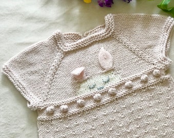 Baby Romper, Easter Outfit, Bunny Overall, Knit Baby Clothes, Handmade Baby Outfit, Newborn 0-3 month