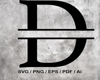 Download Split Letter D Svg Etsy