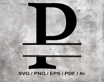 P Initial Svg Etsy