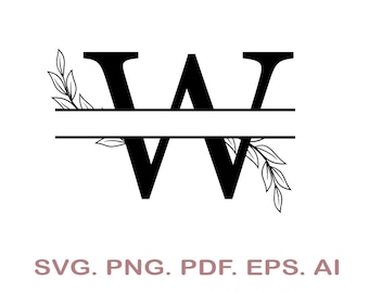 Download Split Letter W Svg Etsy