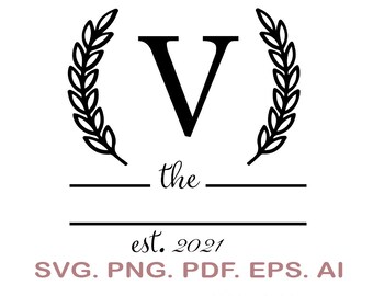 Download Monogram V Svg Etsy