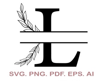Download Split Letter L Svg Etsy