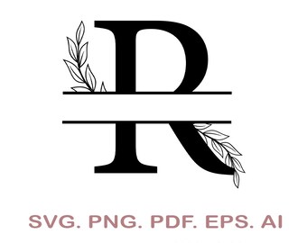 Download R Split Monogram Etsy