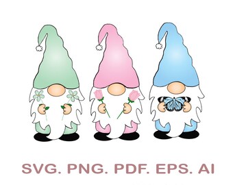 Free Garden Gnome Spring Svg
