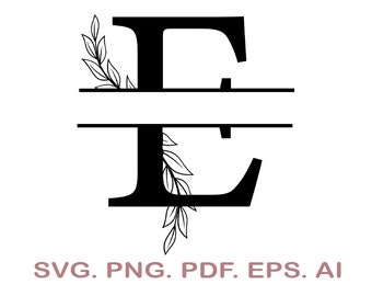 Download Split Monogram E Etsy