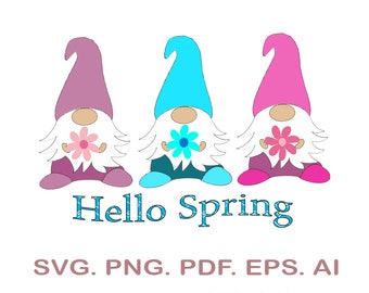 Download Spring Gnome Svg Etsy
