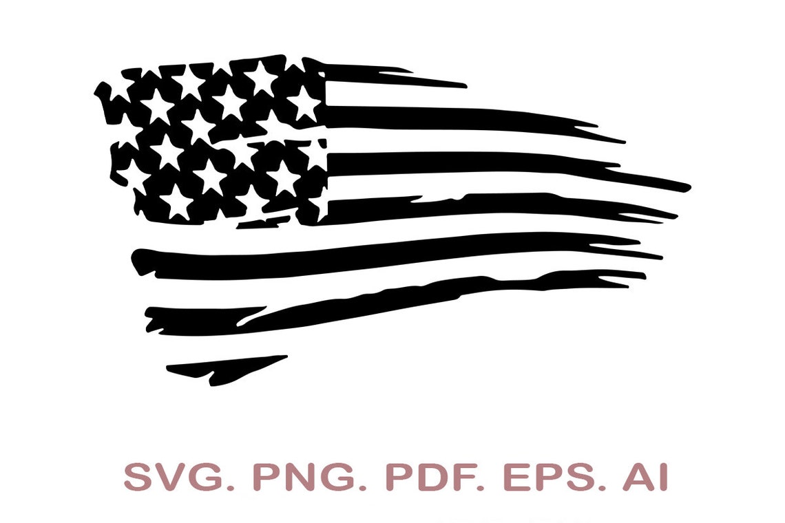 American Flag Svg Distressed Flag Svg 4th of July Svg - Etsy