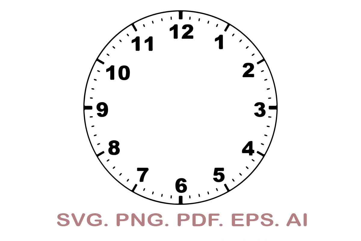 Blank Digital Clock Template