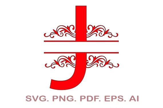 Download Split Monogram Svg Split Font Letter Svg Split Letters Etsy
