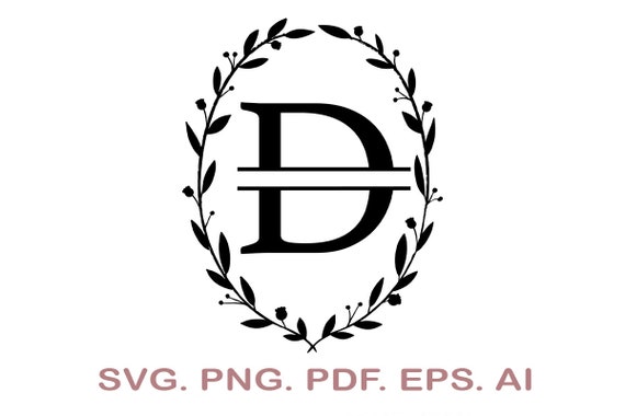 Download Split Monogram Svg Split Monogram Frame Family Monogram Svg Etsy