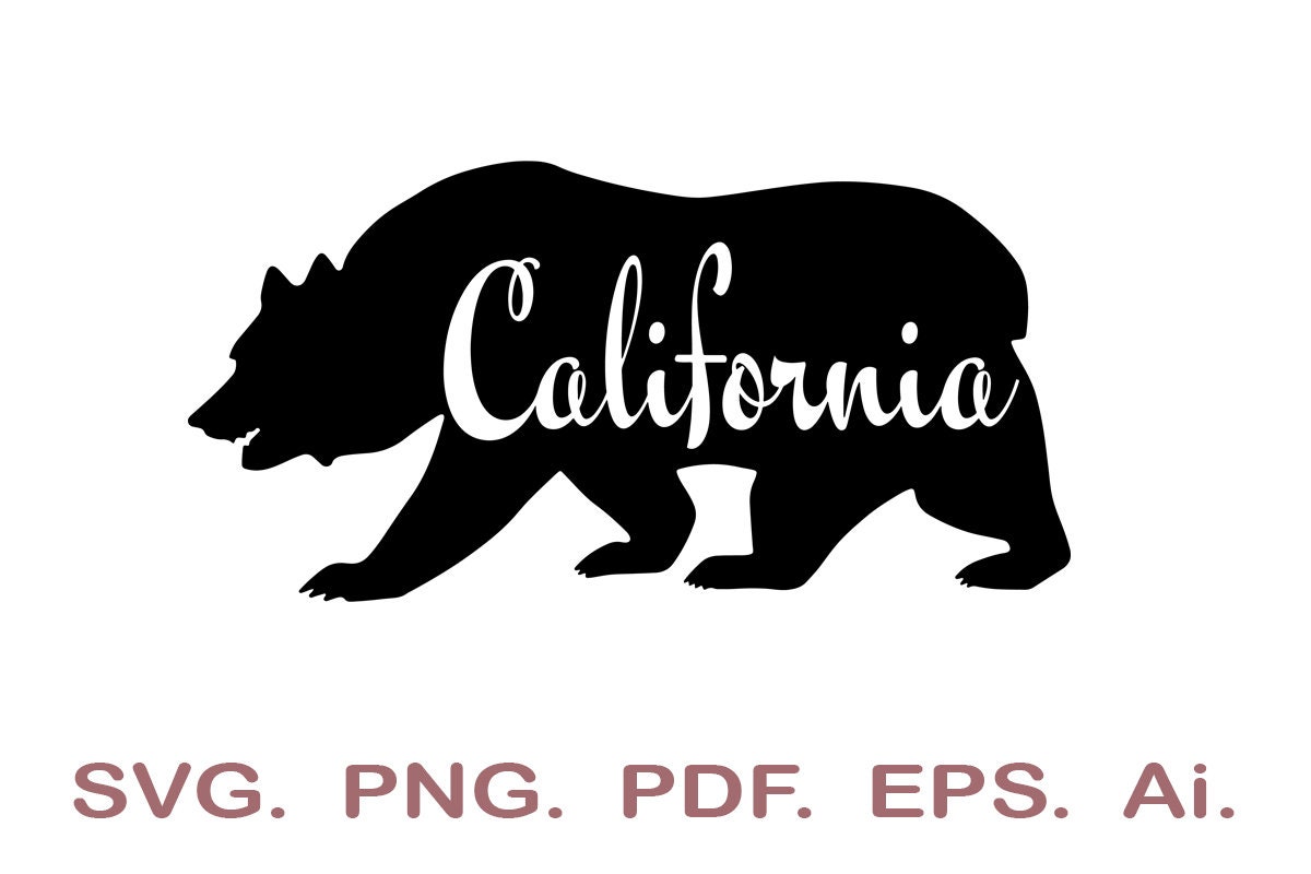 California SVG State Svg California Bear Svg California Etsy Australia