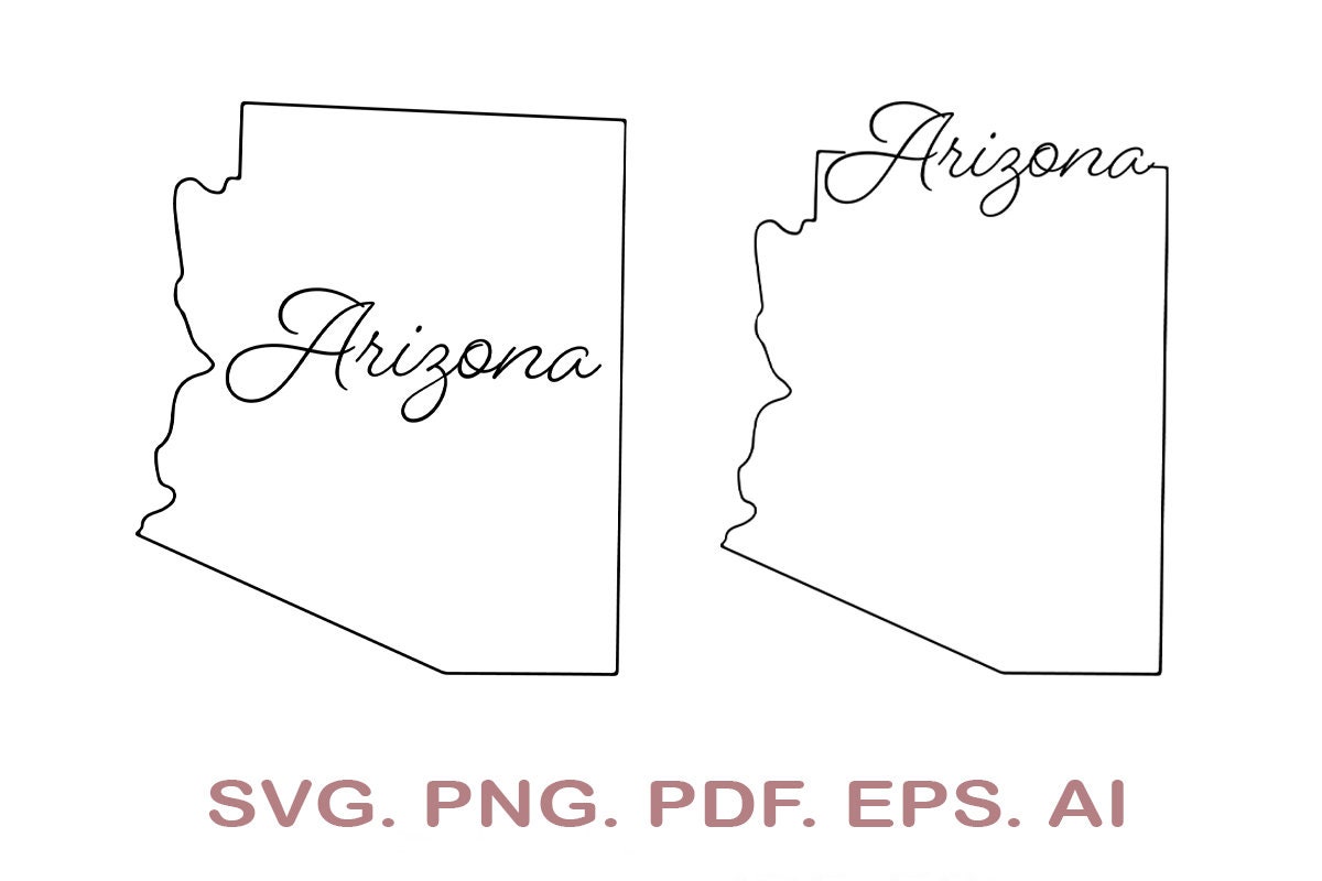 06 Arizona Svg Bundle Arizona Map Svg Arizona Outline Svg Arizona ...