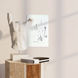 Love letter to Georgia OKeefe Framed Drawing still life drawing interior art wall art decor bedroom art sketch