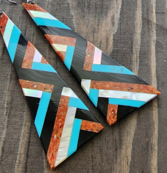 • MULTI-STONE INLAY• santo domingo earrings main image 1