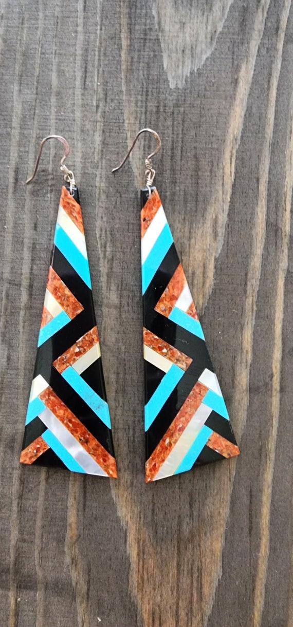 • MULTI-STONE INLAY • santo domingo earrings main image 1