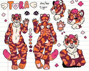 Furry Art Commissions - Reference sheet, Icon, Fullbody, with Background, etc