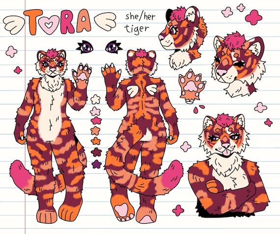 Furry Art Commissions - Reference sheet, Icon, Fullbody, with Background, etc