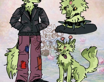 alien wolf furry adoptable oc