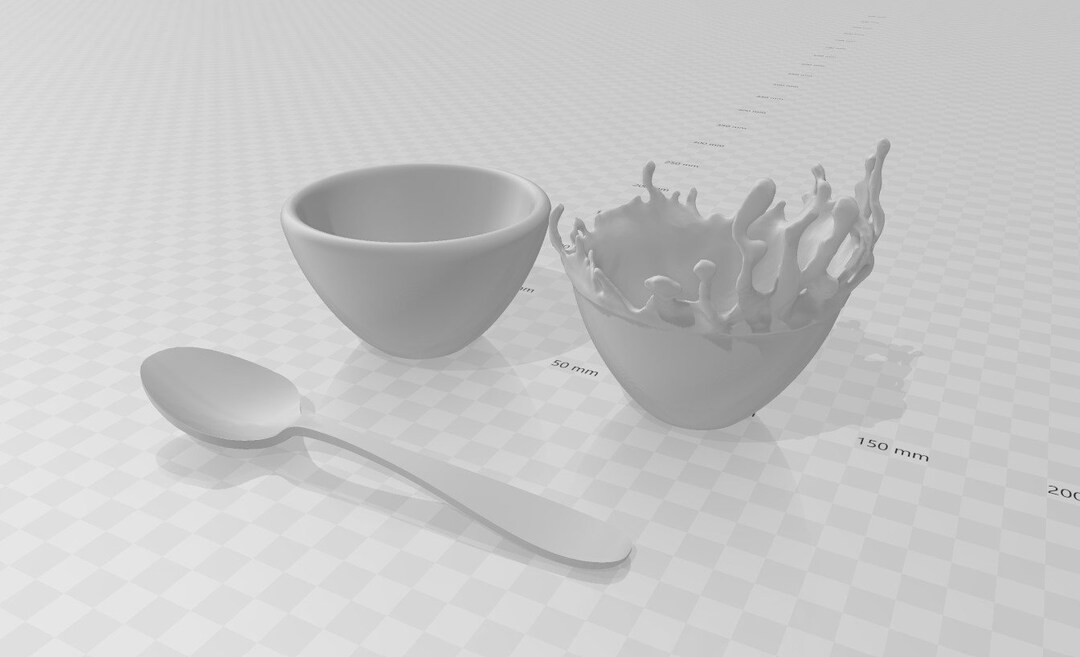 Splashing Spoon Splashing Bowl With Spoon Digital STL Zip File Download - Etsy