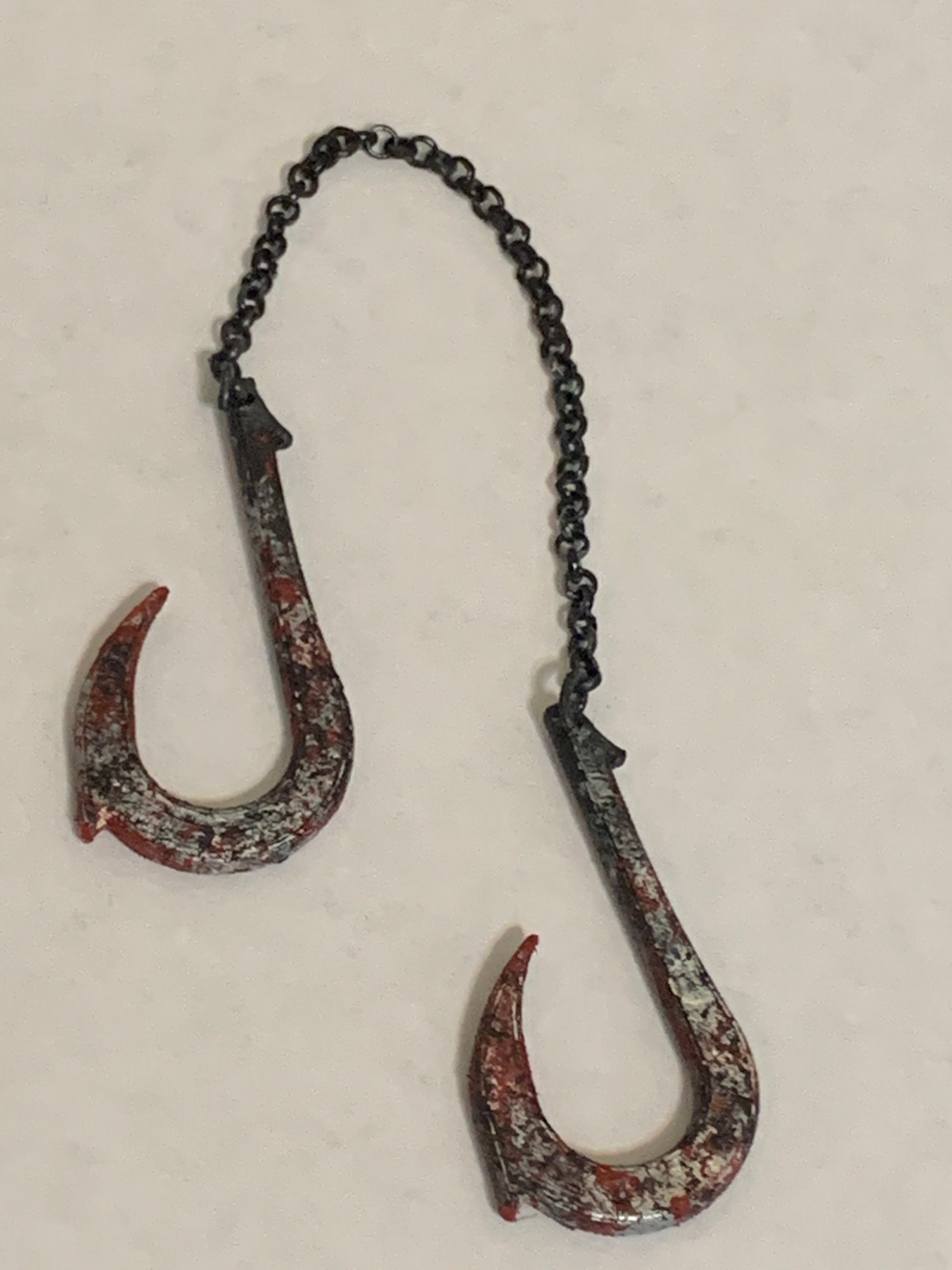Fish Hook Torture Chain Weapon Miniature 1:12 Scale for Action