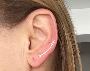 925 Sterling Silver Arrow Ear Pins, Trendy Earrings, Simple Earrings, Minimalist, Great Gift, Solid 925 Sterling Silver