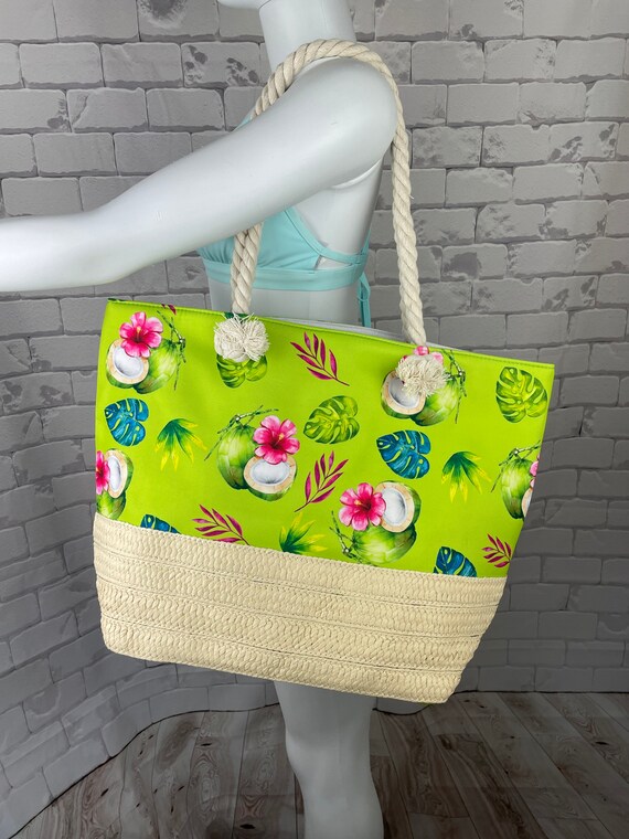 Sac à Main Tissu Tropicaux – Fait Main – Petit Format – Multicolore