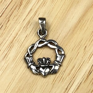 925 Sterling Silver Claddagh, Friendship, Love and Loyalty Pendant, sold silver, Hallmark 925, Irish Jewellery