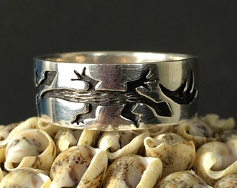 925 Sterling Silver Gecko Ring, Unisex, Unique, Lizard Ring, Real Sterling Silver, Handcrafted,