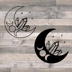 Crystal Moon Cut File -SVG